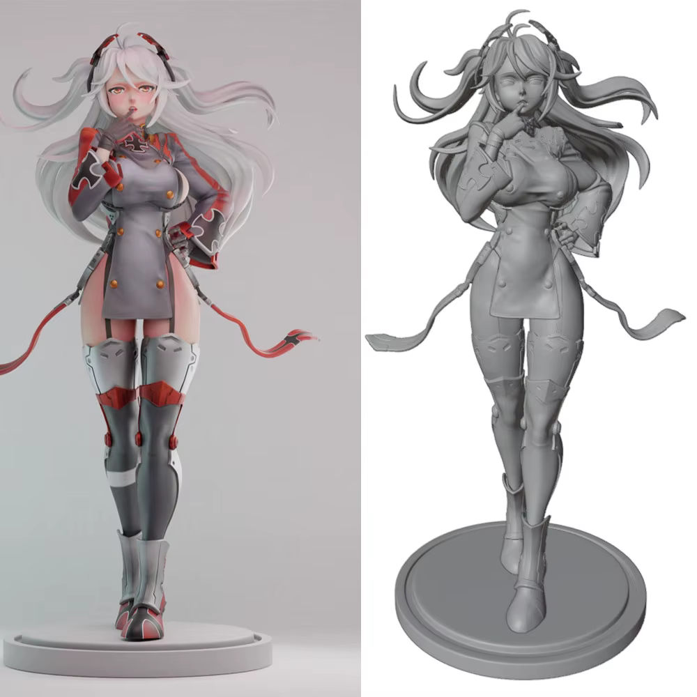 Figura de anime GK impresa en 3D sin montar ni pintar – Miniatura DIY - imagen 5