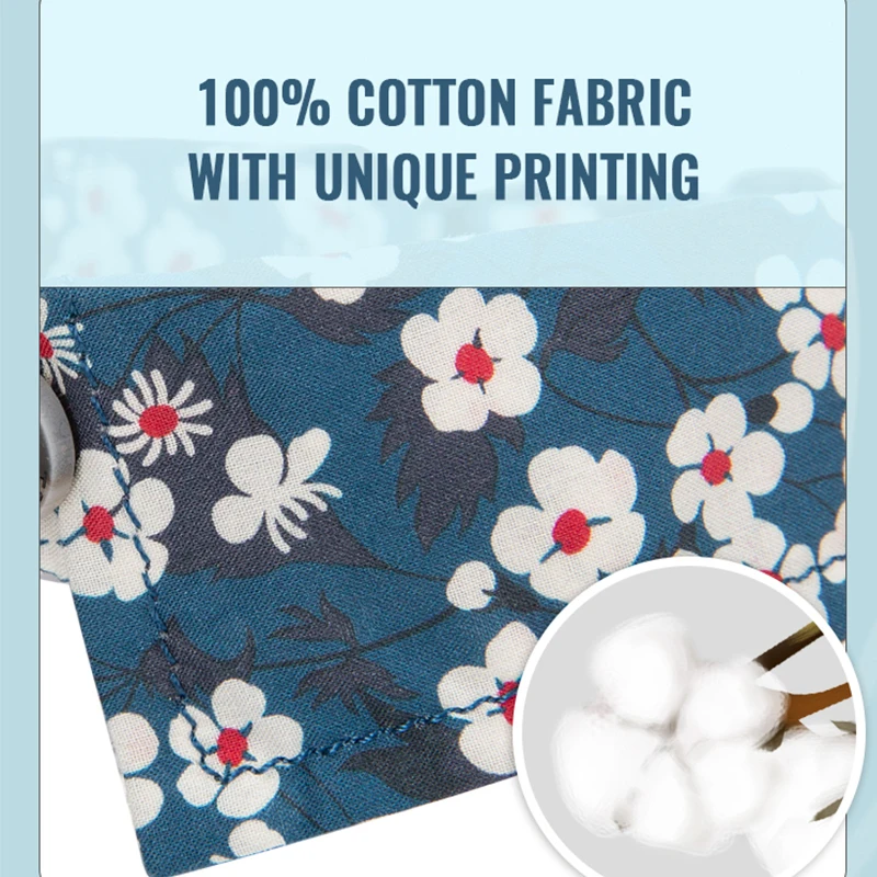 Truelove-Collar Floral de algodón con lazo para mascotas, pajarita ajustable, suave y cómoda, para perros pequeños y medianos, TLC5411 - imagen 5