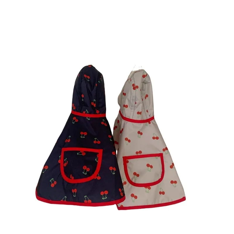 Chubasquero Ins bonito de cereza para perro, chaqueta impermeable con capucha, Poncho para la lluvia, ropa impermeable para mascotas, ropa para perros, accesorios impermeables para perros al aire libre - imagen 5