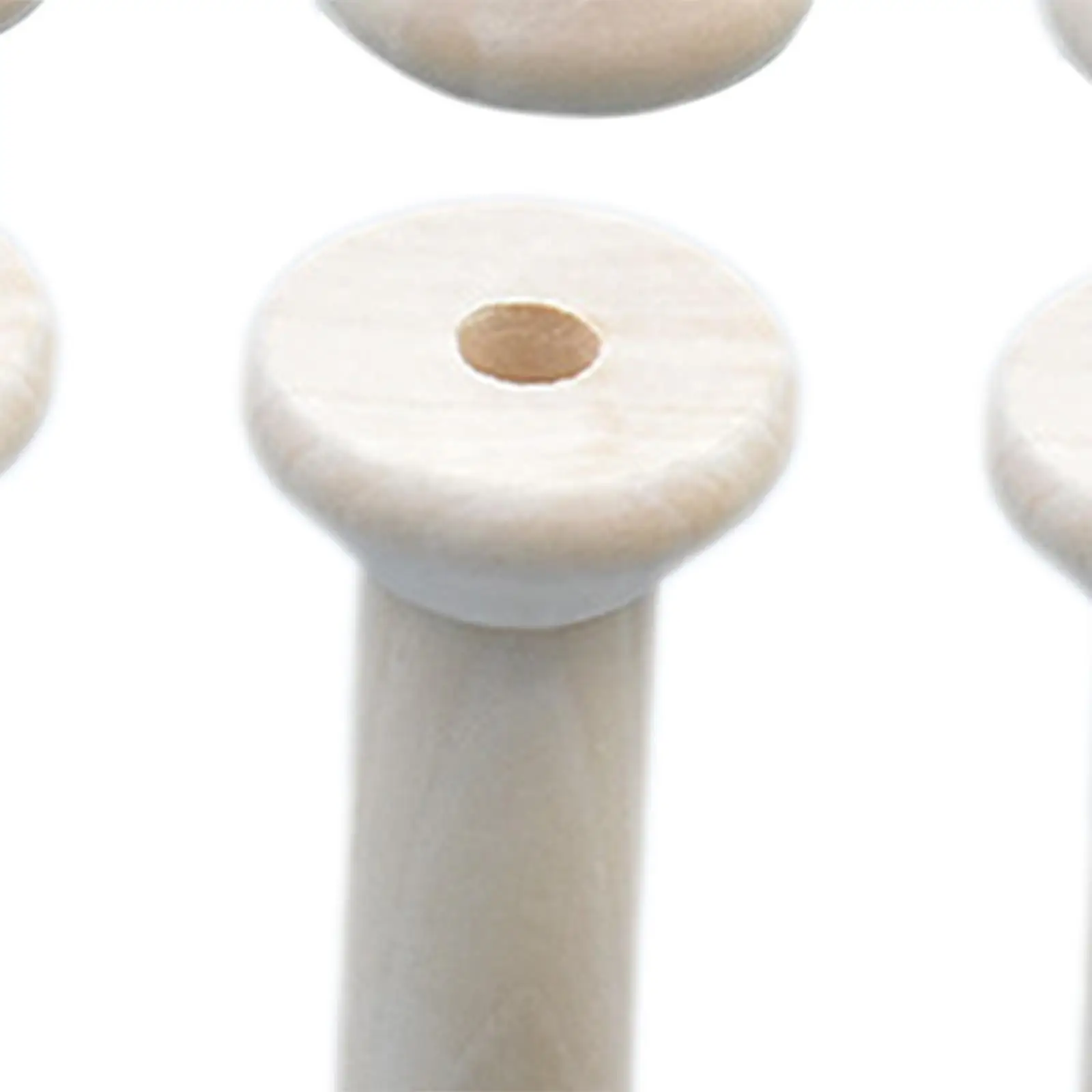 10x Unfinished Wooden Spools Weaving Bobbins Thread Spool Organizer Sewing Thread Storage for Ribbon Knitting Sewing Yarn