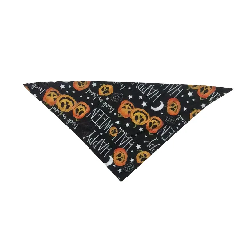 Toalla de Saliva para mascotas, accesorios de bufanda de Halloween, babero para gato, bufanda triangular divertida con estampado de perro - imagen 4