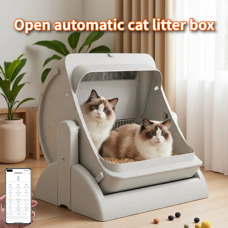 Caja de arena automática para gatos con autolimpieza y desodorante - imagen 2