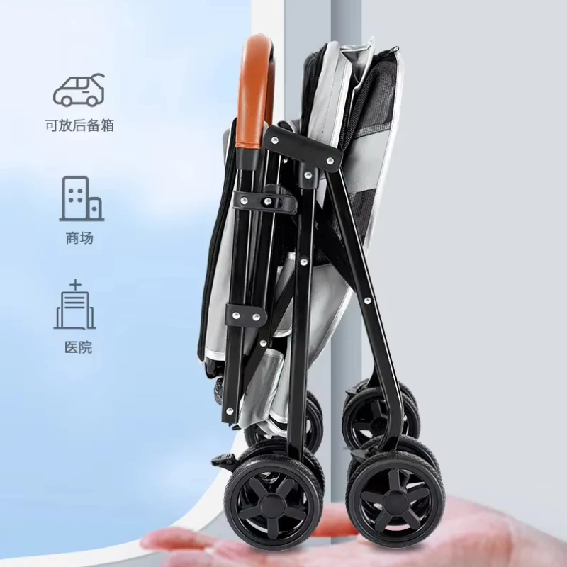 Front Wheel Universal Dog Cart Pet Cart Available for Cats and Dogs Pet Products Cat Strollers - imagen 4