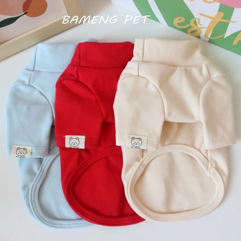 Camisa cálida de terciopelo de Color sólido para perro, abrigo de peluche para mascotas, ropa para cachorros, chaquetas Bichon Poodle Pomeranian, Invierno