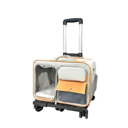 Transportín de viaje transpirable para perros y gatos – Gran capacidad
