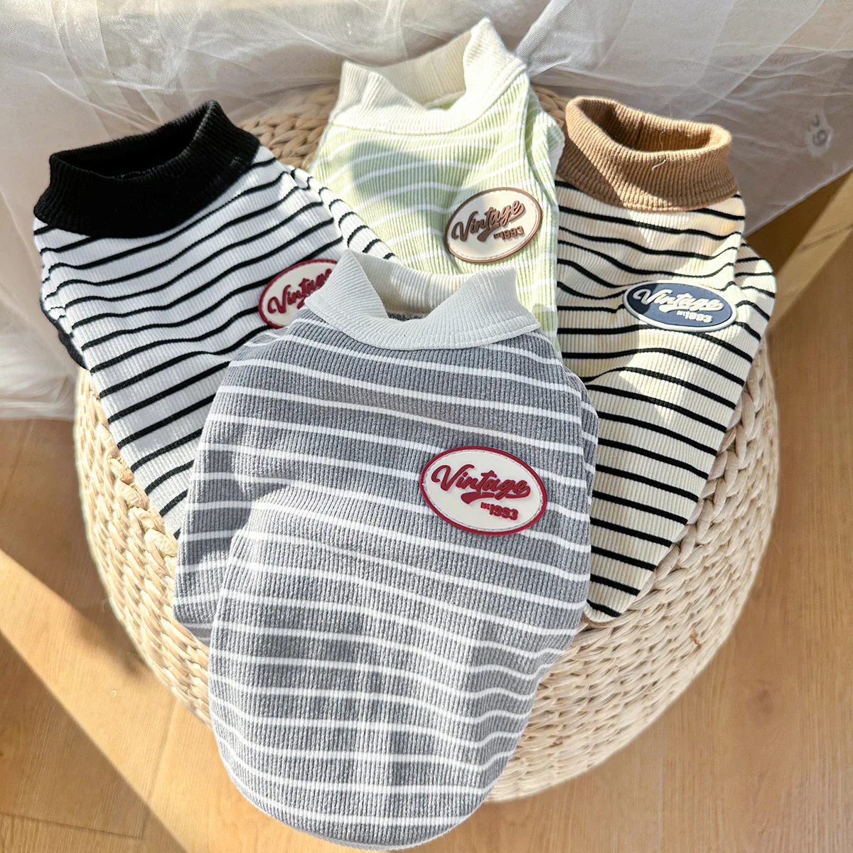 Camiseta sin mangas a rayas para gatos y perros - protección solar - imagen 5