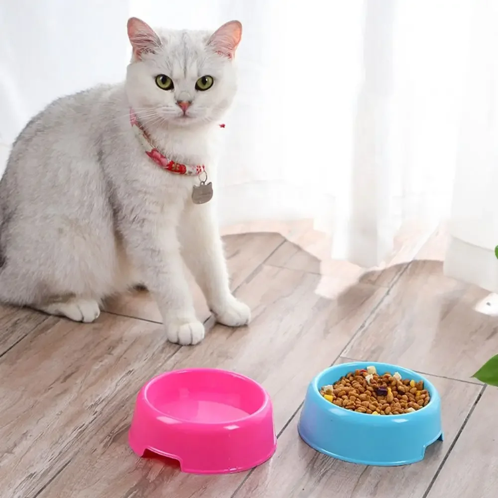 Cuenco de plástico multiusos para comida de gato y perro, cuencos de alimentación de agua, alimentador de cachorros, suministros de alimentación para mascotas, Color caramelo