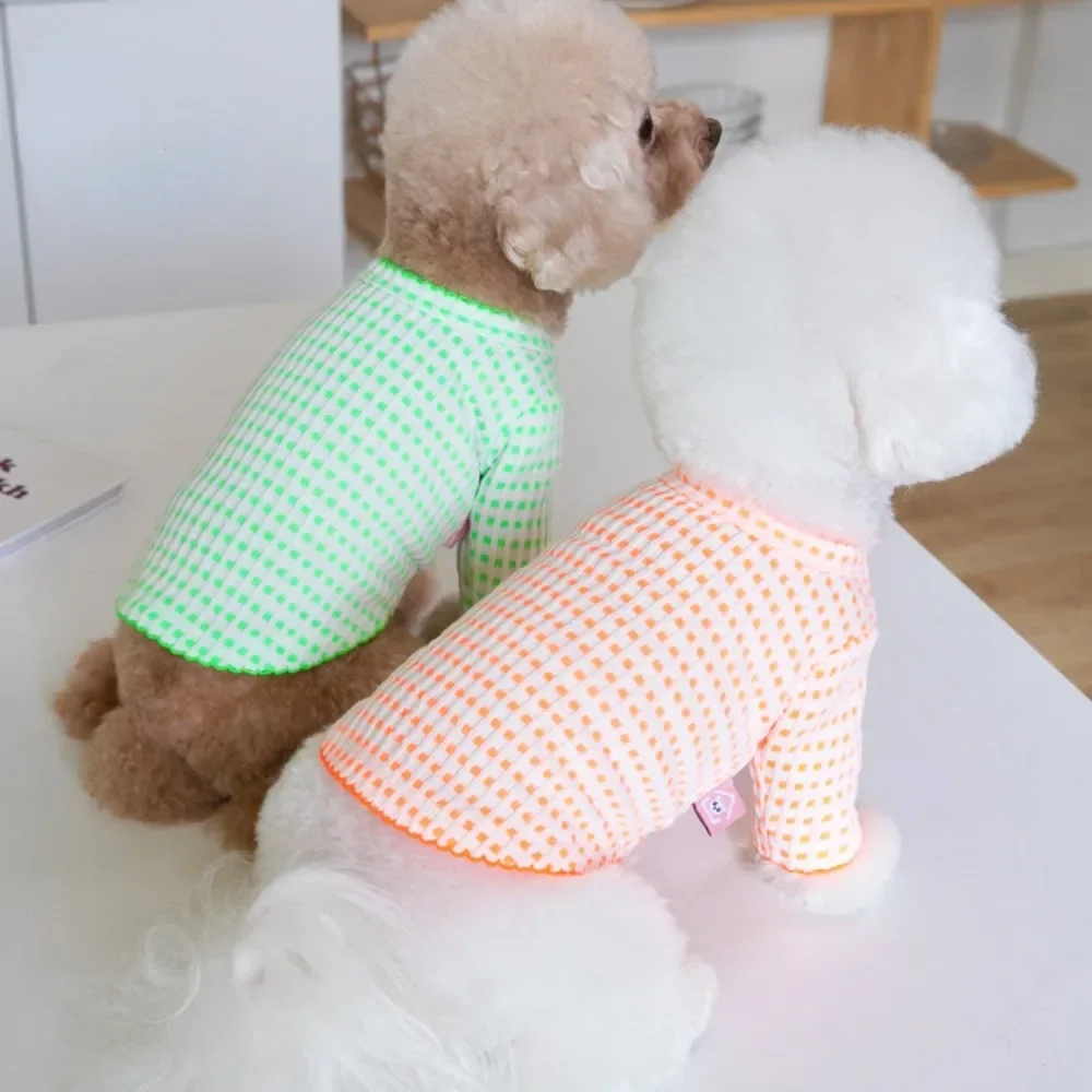 Otoño Invierno hogar Color caramelo Basecoat camiseta abrigo de manga larga Top moda ropa para mascotas ropa de fábrica para perros pequeños - imagen 5