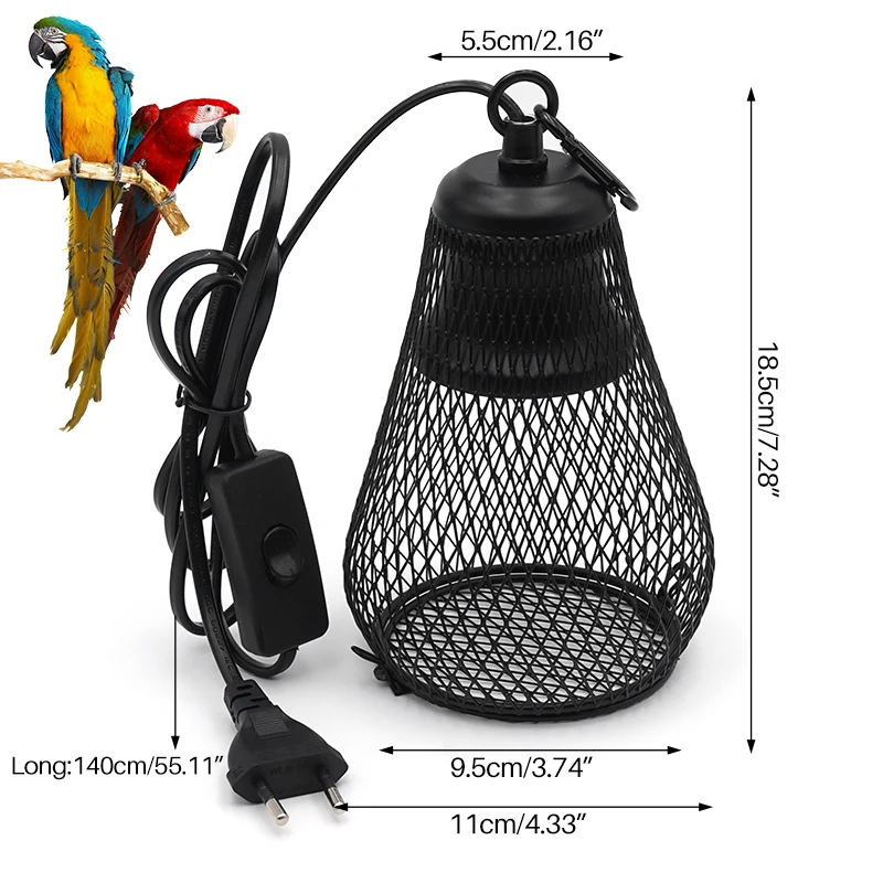 Pantalla de lámpara de calor para reptiles y mascotas, emisor de calor de cerámica infrarroja, calentador para gallinero, protector para pollo, lagarto, tortuga, chocadeira, serpiente, 1 Uds. - imagen 4