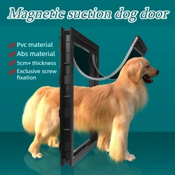 Imán de salida de entrada gratuito, posicionamiento para puerta de perro, gato, cachorro, mascota, fijación de tornillo, puertas de seguridad duraderas de varios tamaños para puerta de casa