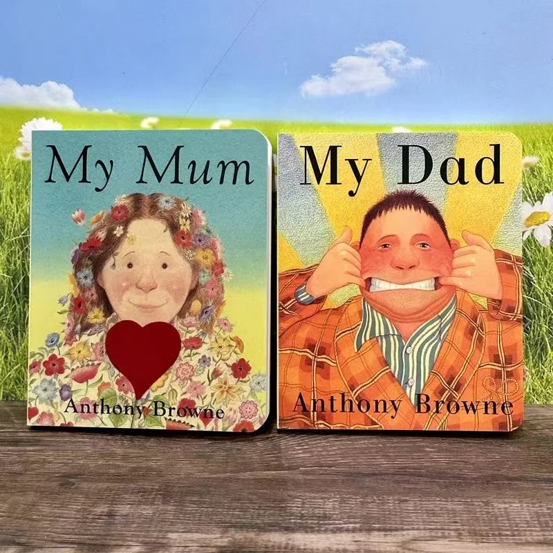 Libros de imágenes en inglés para niños, libros educativos de cartón para aprendizaje, My Dad and My Mum, Tony Browne - imagen 2
