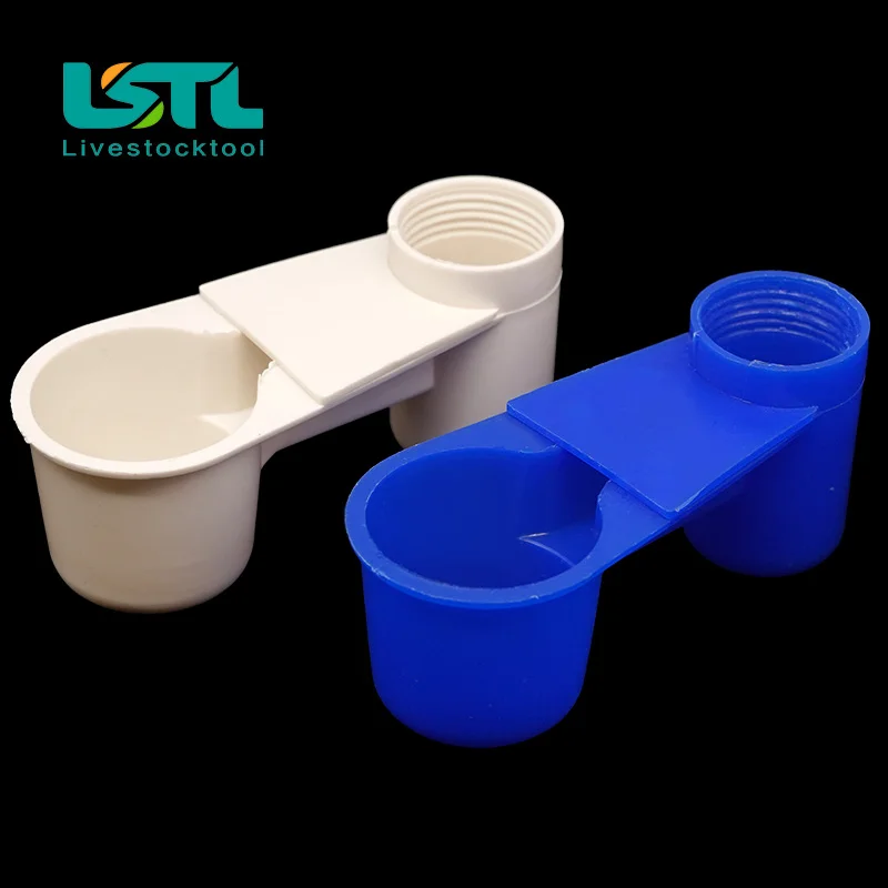Bebedero de plástico para palomas y pájaros para mascotas, tazón de agua para codorniz, botella para gato, pollo, Paloma, loro, hámster, guía de agua de doble boquilla para pájaros - imagen 2