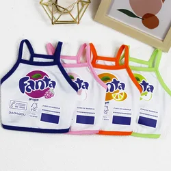 Camiseta corta suave de algodón para perro y gato con estampado frutal