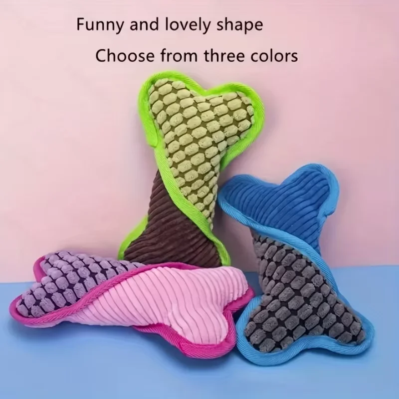 Perro crudo relleno, juguetes de peluche Vocal para chirriadores, hueso para perros resistentes a mascotas, cachorros pequeños, huesos interactivos, mordedura de perro, juguete para masticar, proveedor - imagen 3