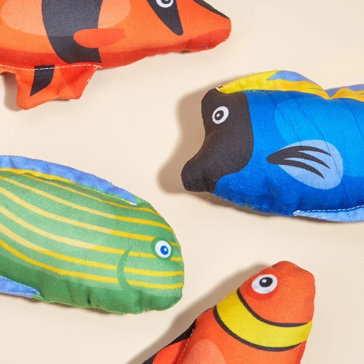 Pez payaso simulado de aguas profundas, juguete de menta que contiene hierba de gato, papel de gato, muñeco de Nibbling autoflexible - imagen 5