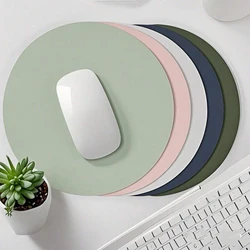 Alfombrilla de ratón de cuero para escritorio de oficina, minimalista, impermeable, fácil de limpiar, antideslizante, pequeña, de estilo fresco, para ordenador y portátil