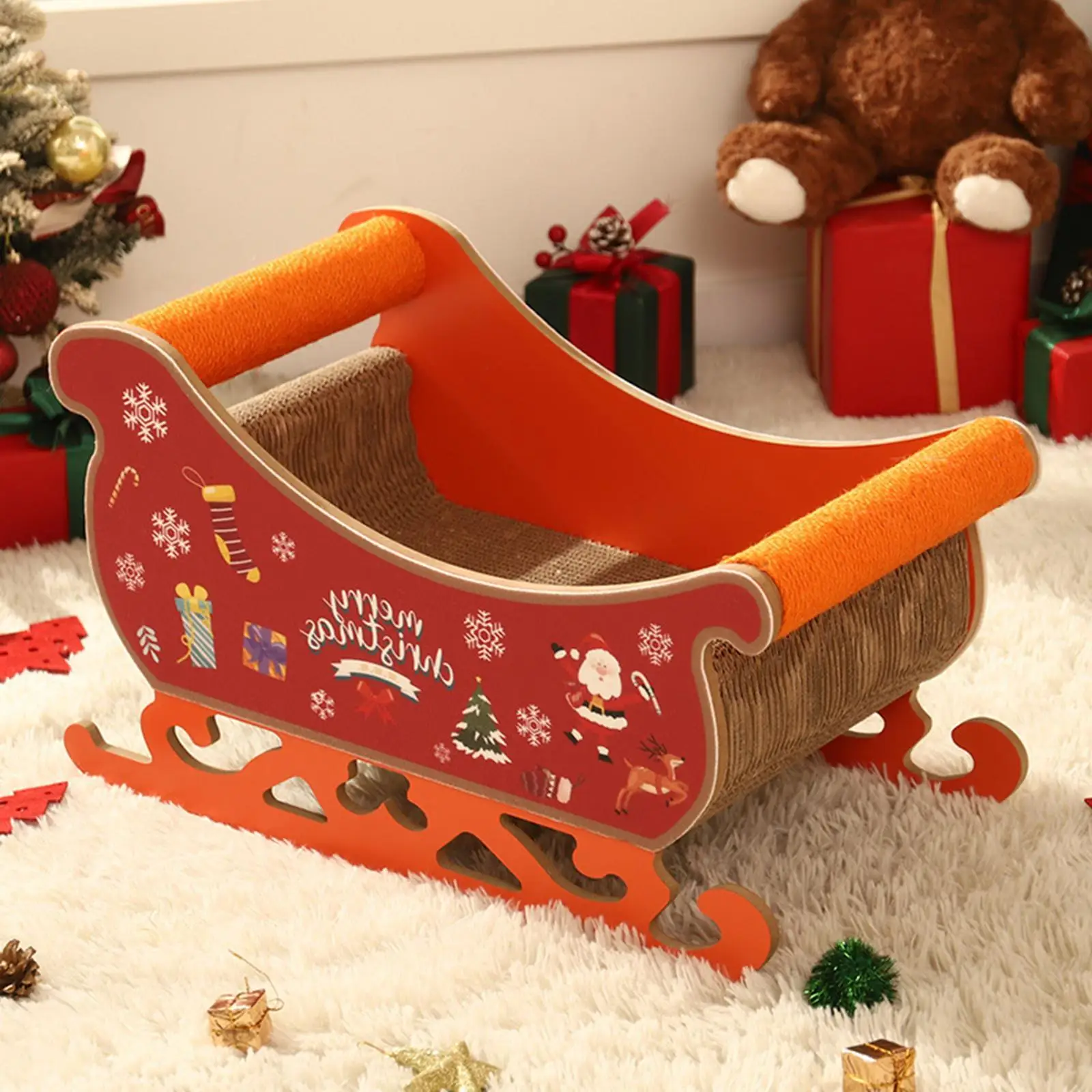 Cat Scratcher Bed Kitten Scratcher Board Pad Resting Cat Scratching Mat Pet Furniture for Pet Birthday Small Medium Large Cat