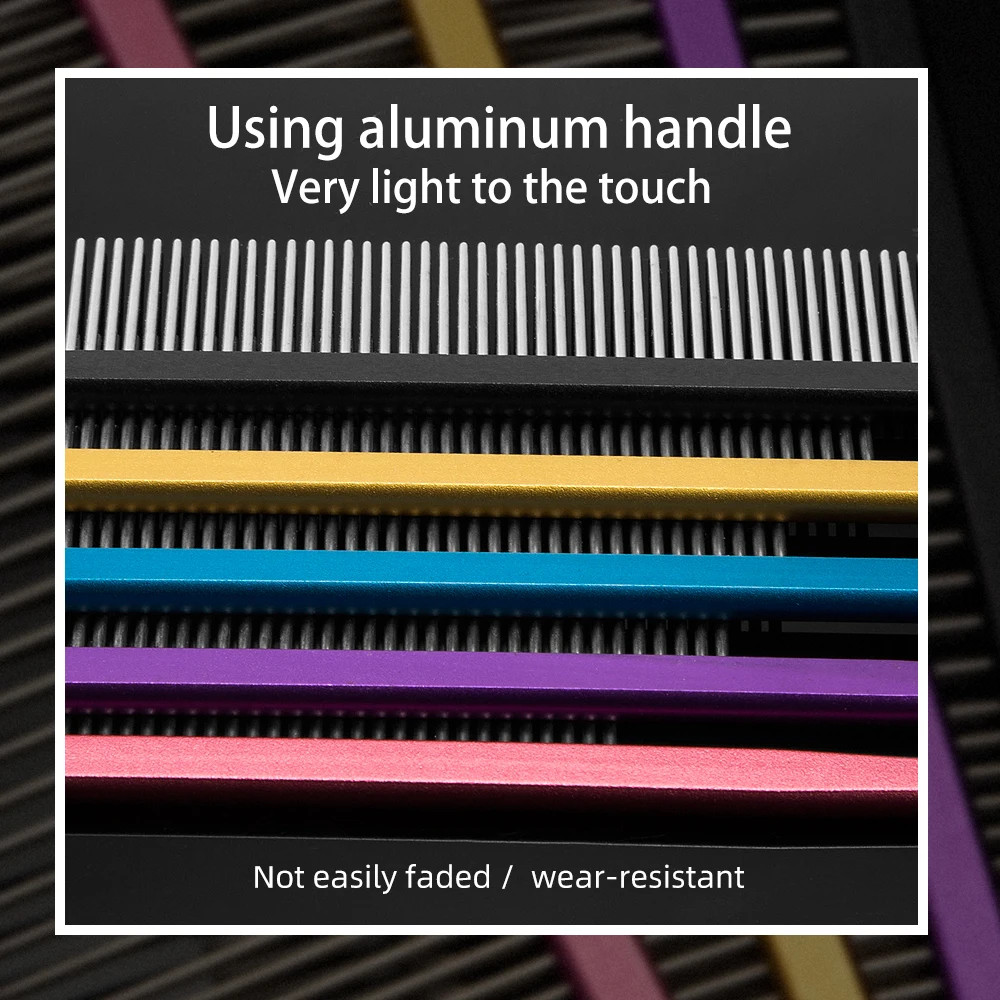 Peine de cola puntiaguda para mascotas, peine de límite de peinado, pinza para el cabello Malzis, trenza shazzar de York, recogida de cabello y anudado, peine de belleza para cara - imagen 2