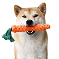 Cuerda mordedora para perros con sabor a zanahoria – segura y duradera