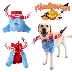 Divertido disfraz de Halloween para perros grandes y gatos, ropa de Cosplay ajustable para mascotas, regalos de Festival para cachorros, trajes de Labrador