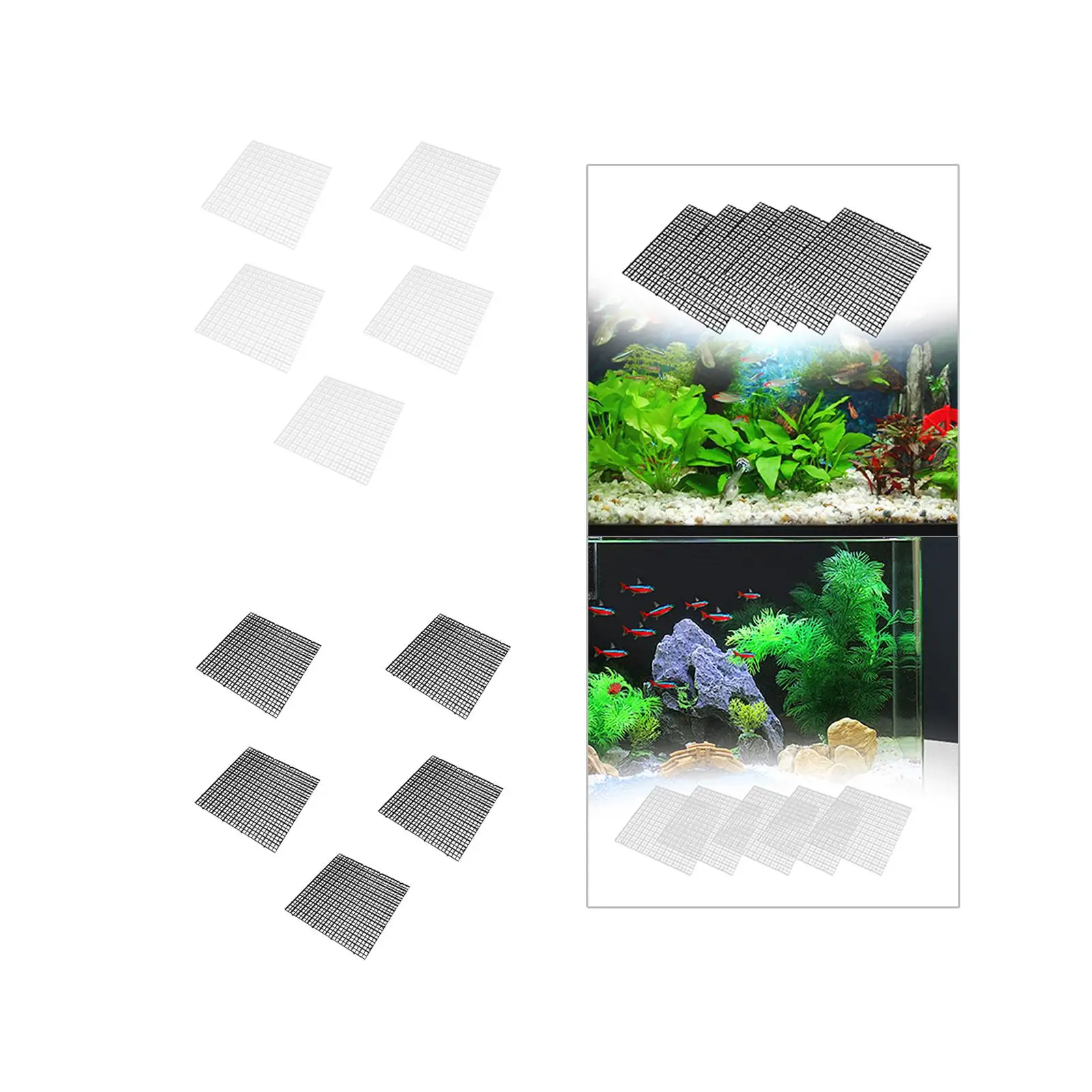 5x Fish Tank Dividers Lids Aquarium Isolation Boards Fish Tank Bottom Divider Grids