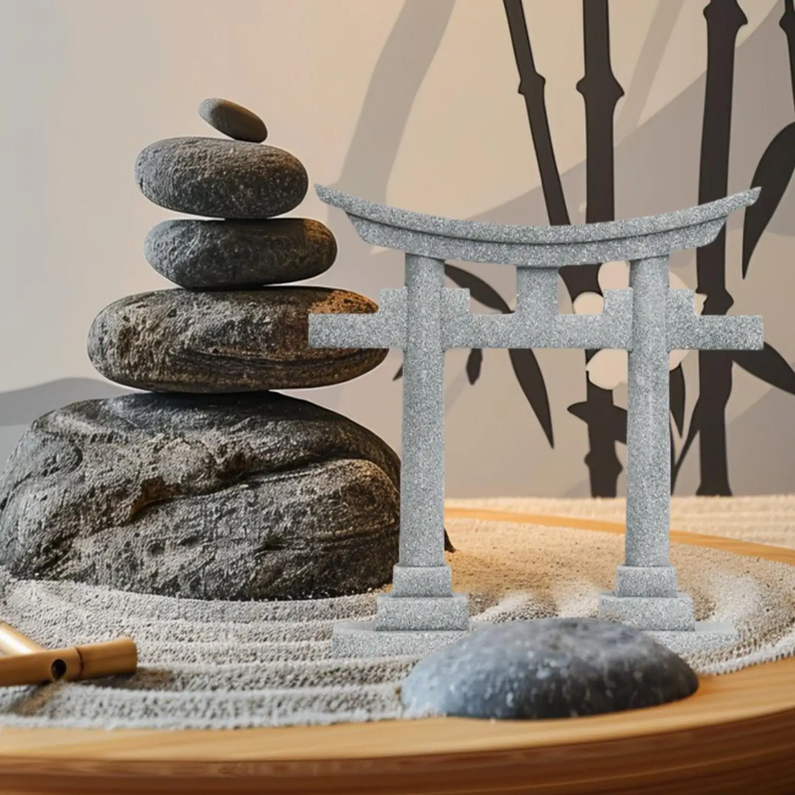 Japan Torii Gate Shrine Model Figurine Versatile Decorative Landscape Ornament for Fairy Garden Decor Sturdy Lightweight