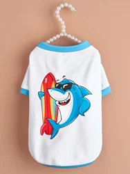Camiseta con estampado de tiburón para perros y gatos - Disfraz gatito