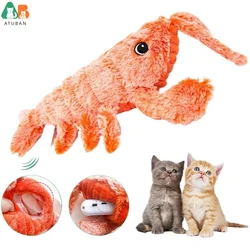 Juguete eléctrico peluche langosta para gatos y perros con hierba gatera