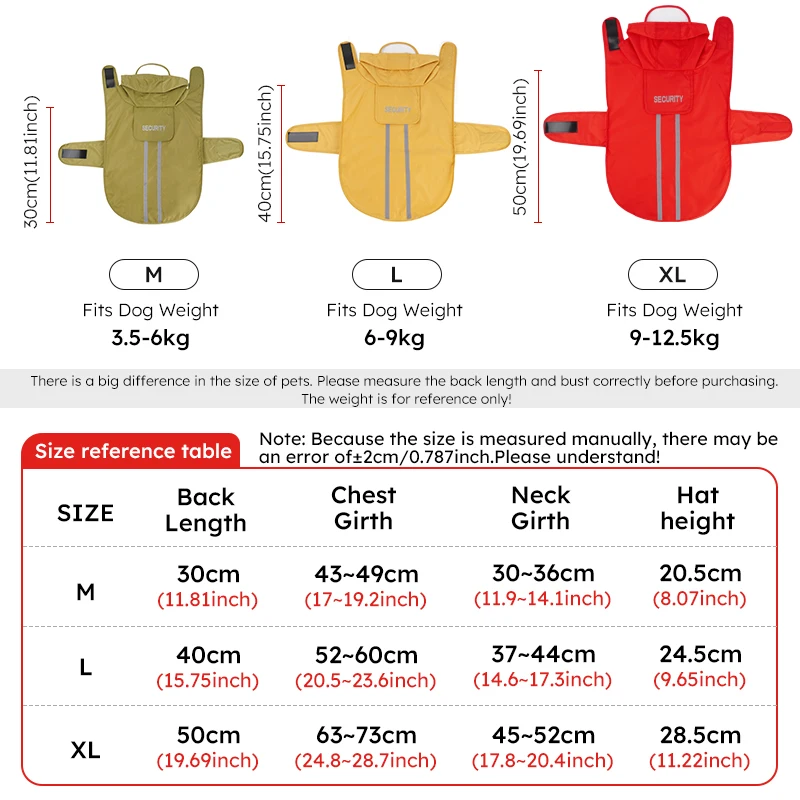 Chubasquero reflectante para mascotas Chubasquero para mascotas para perros pequeños y medianos Tela ligera, transpirable e impermeable - imagen 4
