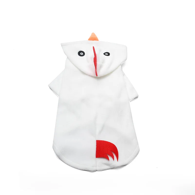 Disfraz de Halloween para perros Diseñador de pollo 3D, sudaderas con capucha de Acción de Gracias para perros para mascotas pequeñas y medianas, ropa de cosplay de animales lindos para perros