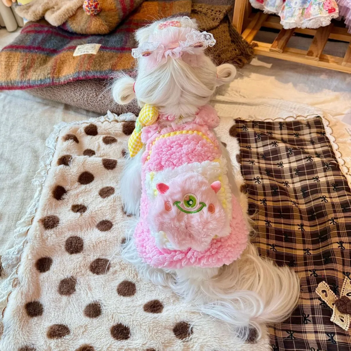 Abrigo de punto suave para perros pequeños Bichón Frisé y Teddy - imagen 4