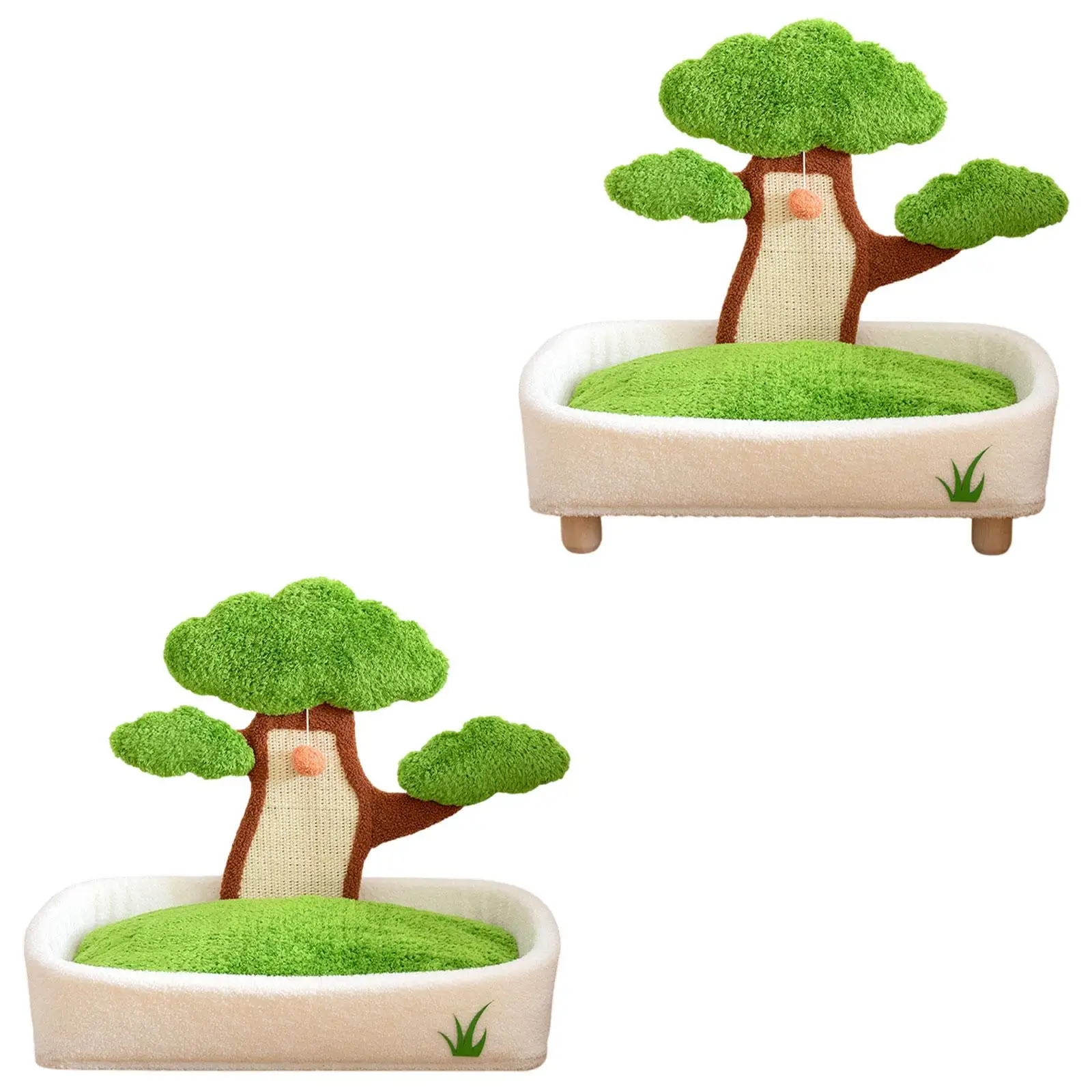 Cat Scratcher with Bed Condo Wear Resistant Grind Claw Pet Toy Cat Scratching Post Cat Scratching Toy for Napping Playing