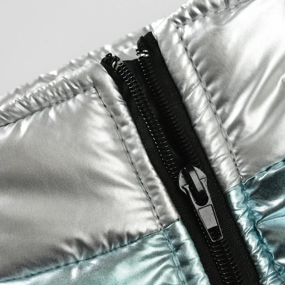 Otoño Invierno mascotas chaqueta abrigo plata impermeable ropa cálida para perros pequeños medianos gatos cachorro Pomeranian Yorkshire trajes - imagen 5