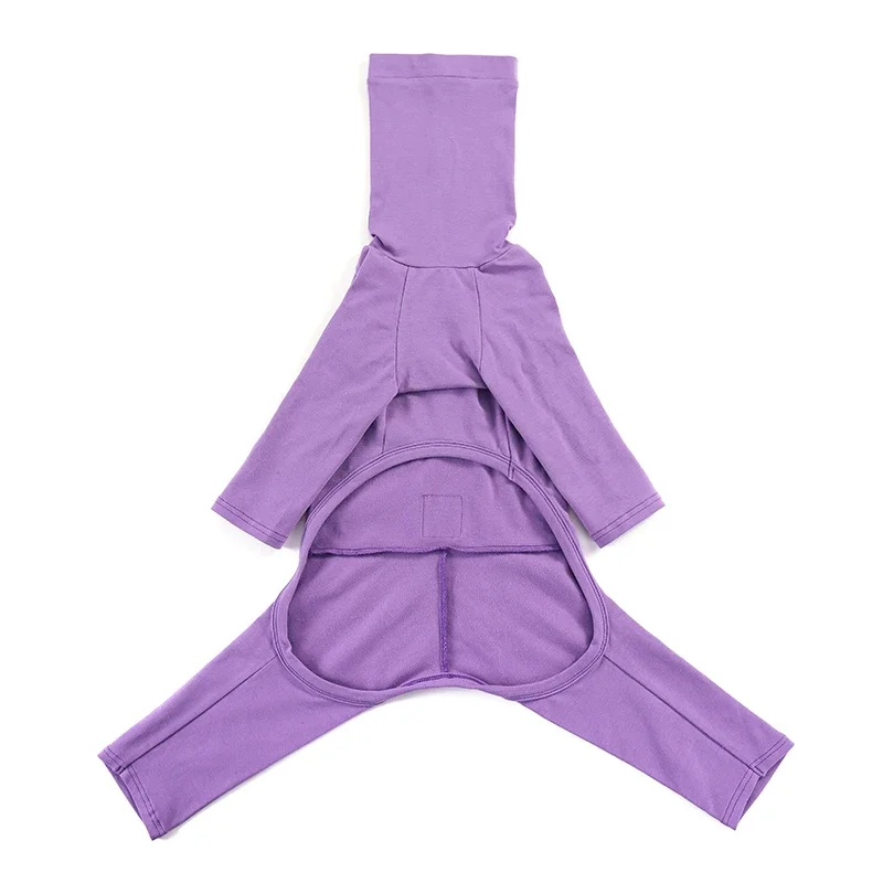Ropa de galgo con cuello de tortuga, ropa de Whippet morada, algodón, elástica, suave, cuatro patas - imagen 2