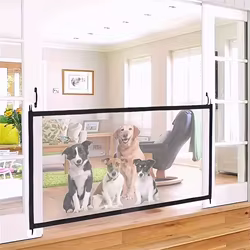 Puerta de seguridad de malla para perros en interiores y exteriores
