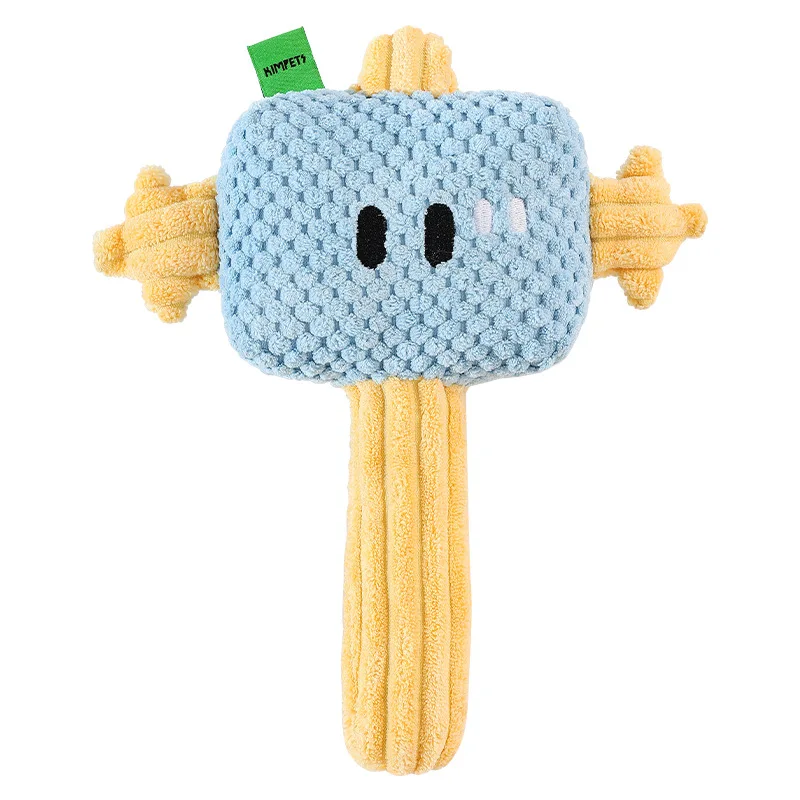 Juguete para perros con martillo de peluche chirriante, autojuego, alivio del aburrimiento, nudo de cuerda, a prueba de masticar, extractor de guerra para cachorros y mascotas