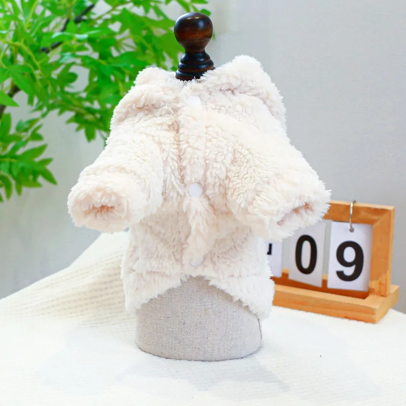 Abrigo de muñeco de nieve de Navidad engrosado con hebilla de cuerda de remolque, adecuado para perros pequeños y medianos, ropa para mascotas, otoño e invierno, 1PC - imagen 5