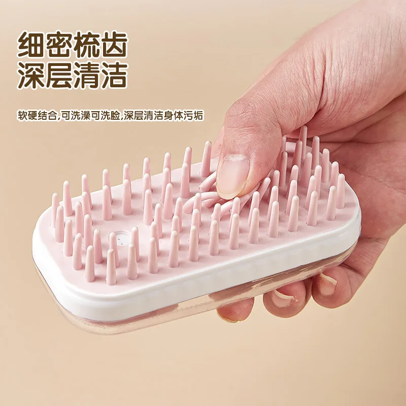 Nuevo Cepillo de baño de silicona para mascotas, peines de masaje para perros, cepillo de baño espumoso para gatos, productos de limpieza para mascotas, cuidado de perros - imagen 4