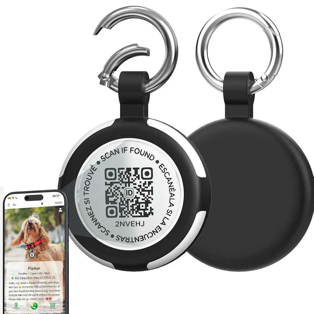 Llavero AirTag IPX8 impermeable con código QR - para perros y gatos