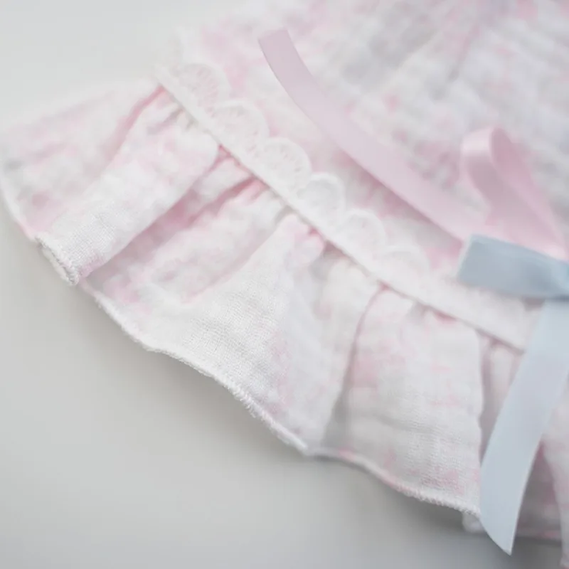 ใหม่โบว์สัตว์เลี้ยงฤดูร้อนเสื้อผ้าสุนัขเสื้อผ้าชุดเจ้าหญิงผ้าฝ้ายเส้นด้ายกระโปรงบัลเล่ต์สไตล์ Sweet Puppy กระโปรงสําหรับสุนัขขนาดเล็ก - imagen 4