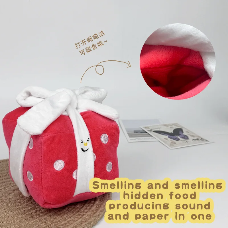 Caja de regalo de comida oculta para perros, juguete con olors, sonidos, comida lenta, pastel de cumpleaños, accesorios para cachorros para perros pequeños - imagen 3