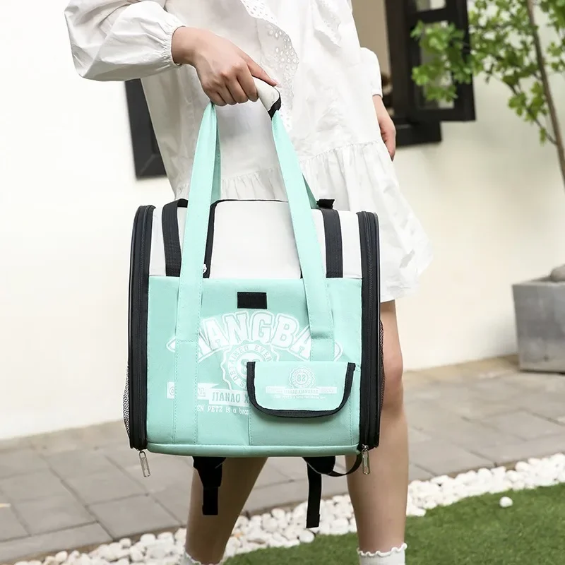 Bolsa para mascotas, bolsa portátil para salir de gatos, mochila para perros y gatos de gran capacidad, transpirable y a la moda - imagen 5