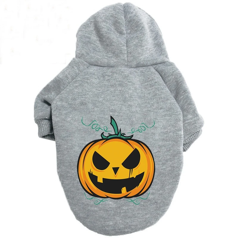 Sudadera feliz de Halloween para perros Chihuahua, calabaza aterradora, Sudadera con capucha para cachorros medianos y grandes, disfraz suave y cálido para perros, ropa para perros - imagen 5