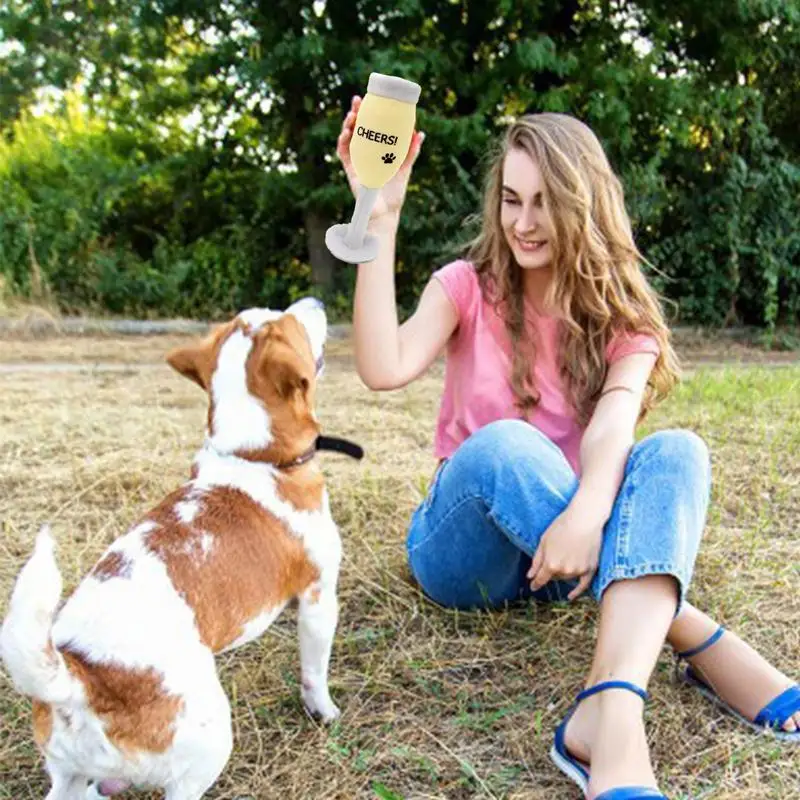 Juguetes de dentición para cachorros, botella de agua para perros, juguetes para masticar, juguetes interesantes para mascotas, juguetes de cumpleaños para perros, suaves y duraderos, resistentes y - imagen 5