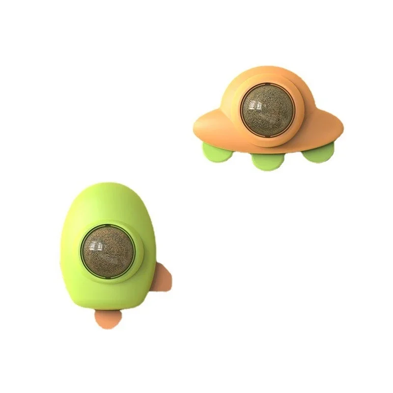 Artefacto de burlas para gatos, cohete giratorio de 360 °, hierba gatera para lamer, juguete divertido para gato, artefacto de molienda - imagen 4