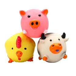 Juguetes de látex lavables en forma de animal de mordida para perros