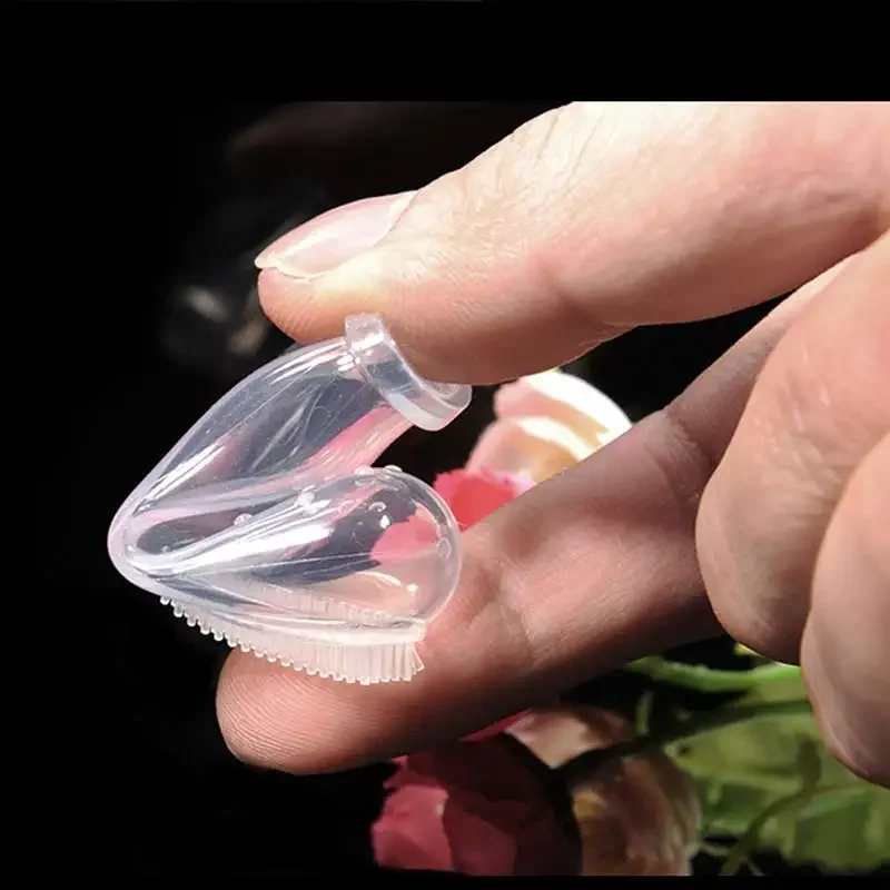 Herramienta de cepillo de silicona, pasta de dientes para perros, cepillo de dientes suave para dedos de mascotas, higiene Dental para perros medianos, cepillo para el cuidado de mascotas - imagen 5