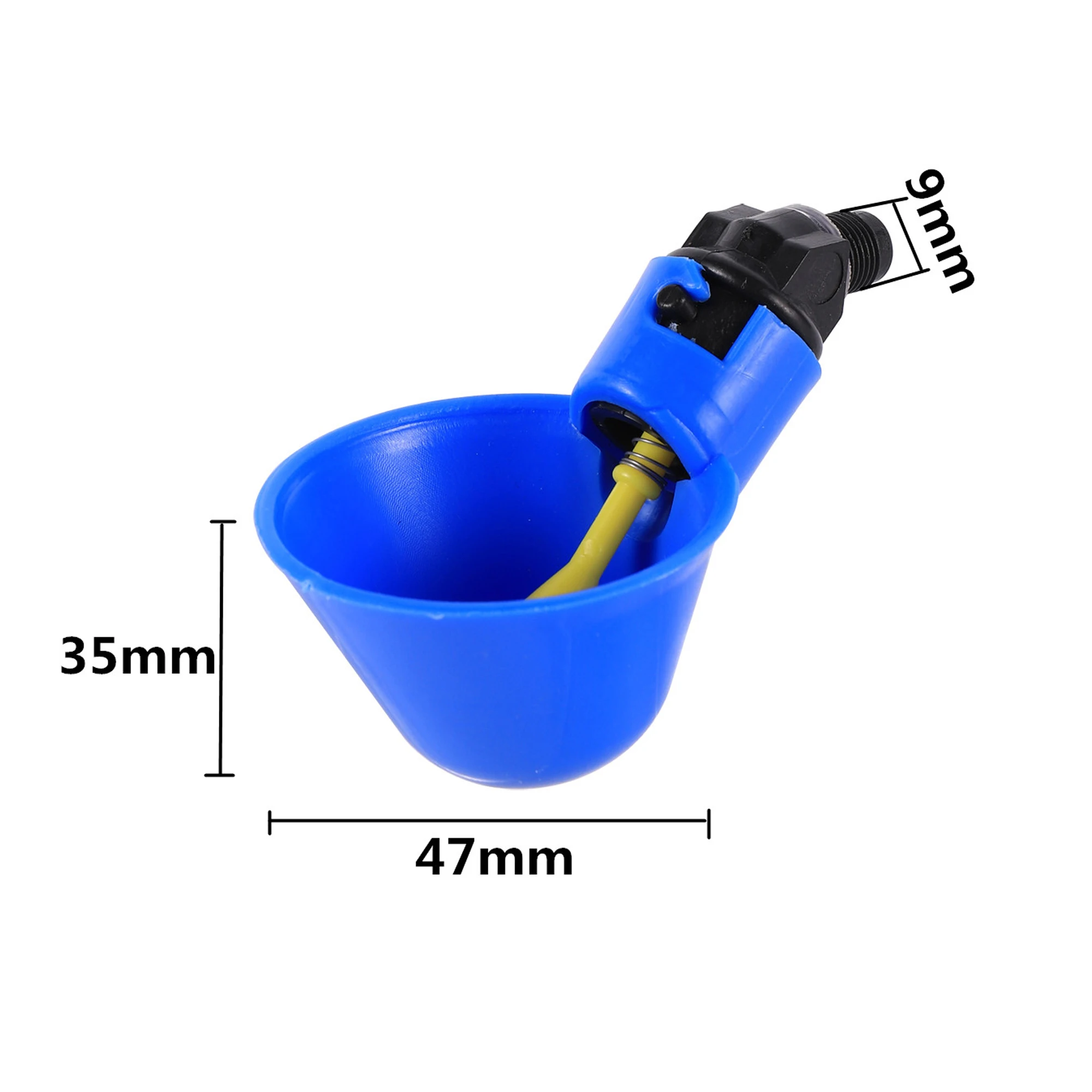10 Uds. Cuenco automático para pollos, pato, ganso, codorniz, alimentador de agua, granja, aves de corral, gallinero, bebedero, tazas para beber, fácil instalación - imagen 4