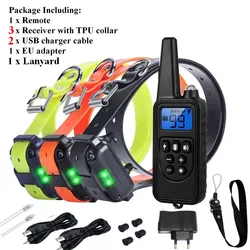 Collar de entrenamiento remoto para perros - resistente al agua y mando