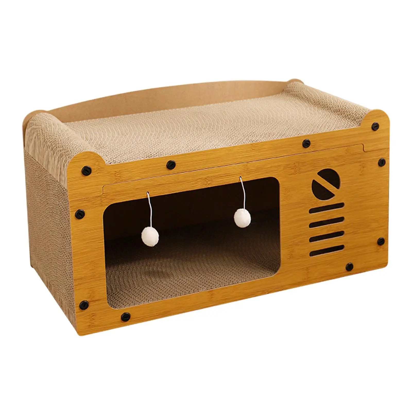Cat House for Indoor Cats Exercising and Playing Anti Scratch Kitty Condo